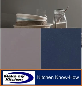 AluSplash Aluminium Kitchen Splashback Dual Finish Metallic Latte / Blueberry - Picture 1 of 4