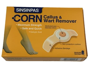 Corn Callus & Wart Remover Maximum Strength 8  Patches Total  10/25 - Picture 1 of 4