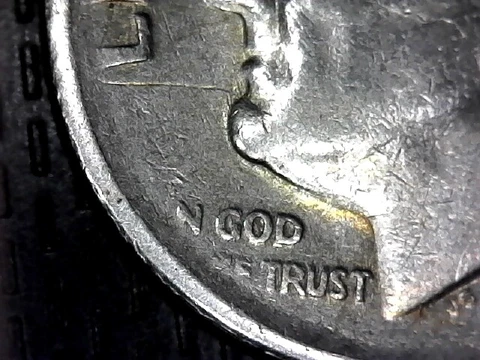 ERROR 1948 S Roosevelt 90% Silver Dime Multiple ERROR COIN / Struck THROUGH Cover