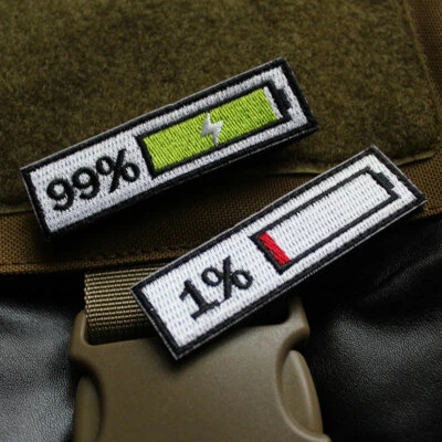 2pcs set Embroidery Patches Display 99% 1% Power Chapter Armband Stickers Gifts - Image 1 of 3