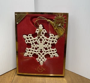 Lenox Ornamento Annuale Neve Fantasie Fiocco di Neve Ornamento 2003 Natale - Foto 1 di 10