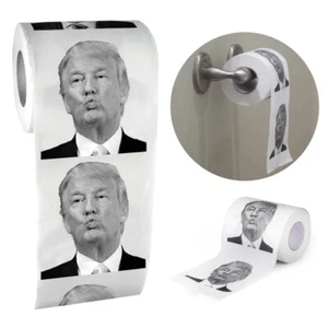 Donald Trump Kuss bedruckt Toilettenpapier Rolle Streich Witz Serviette Humor Tissue Geschenk - Bild 1 von 8
