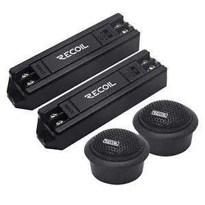 Recoil RET1 Echo Series 1-Inch Car Audio Component Neodymium Silk Dome Tweeters - Picture 1 of 6