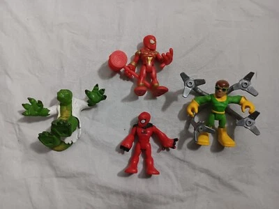 Marvel Lote de 4 Figuras de Acción 2 1/2 en Doctor Octopus, Lagarto, 2 Spiderman Foto 1 de 4