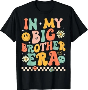 Groovy In My Big Brother Era Big Brother Baby Toddler T-Shirt Hoodie - Picture 1 of 13