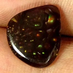 Pietra Preziosa Agata Fuoco Naturale 5,20 Cts Design Sciolto Cabochon Messico 11X14X4MM - Foto 1 di 6