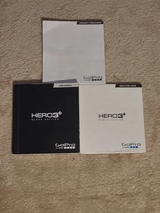 GoPro Hero 3 Plus Black Edition Owners Manual + Quick Start Guide + Warranty - Picture 1 of 2