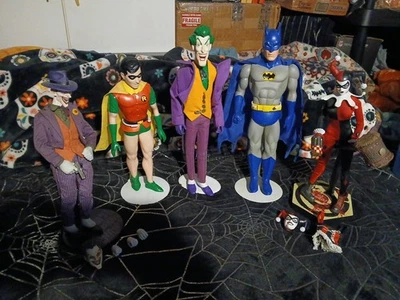 蝙蝠侠、罗宾、小丑(×2),哈雷15英寸(5人物雕像)DC漫画必看👀  — 第 1/4 张图片