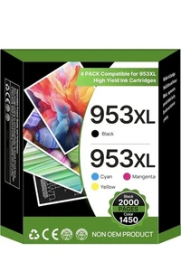 953XL High Yield Ink Cartridge Compatible for Officejet Pro 7720 7730 7740 8210 - Picture 1 of 5