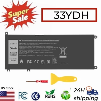 33YDH Battery for Dell Latitude 3380 3480 3490 3580 3590 Inspiron 7577 US - Image 1 of 4