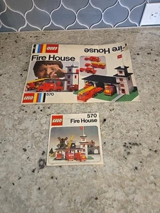 Vintage LEGO LEGOLAND: Fire House 570 Outer Box And Instructions - NO PIECES - Picture 1 of 19