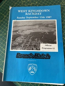 Rennprogramm 13. September 1987 Marken Lukenlimousinen FF1600 Carerham A4 - Bild 1 von 1
