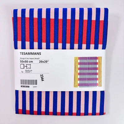 Funda Cojín Ikea TESAMMANS 20x20" Algodón Rayas Multicolor Nueva Foto 1 de 2