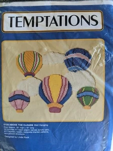 J & L Designs Temptations Balloons Above the Clouds Needle Craft 18x16" kit 0129 - Picture 1 of 12