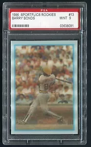 Lot of (3) Barry Bonds Pirates 1986 Sportflics #13 Rookie Card rC PSA 9 Mint - Picture 1 of 1