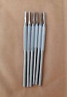 6X Dental Surgical Scalpel Handle Round Straight No. 3 Stainless Steel