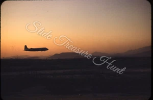 Korea Kimpo Aircraft Landing Sunset 35mm Slide 1950s Red Border Kodachrome - Picture 1 of 3