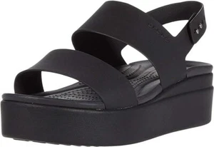 Crocs Brooklyn Damen-Clogs mit niedrigem Keilabsatz schwarz - Bild 1 von 1