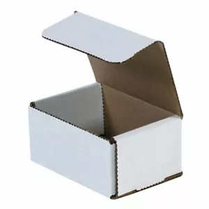 50 Pack 4x3x2 Small White Cardboard Carton Mailer Mailing Shipping Box Boxes - Picture 1 of 6