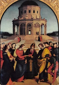 AL1-62) MILANO PINACOTECA BRERA SPOSALIZIO MARIA VERGINE RAFFALLO SANZIO - Picture 1 of 2