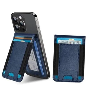 Upgraded Phone Wallet with Stand, Stronger 3M Adhesive Credit Card Holder Blue - Picture 1 of 7