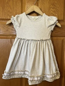 CC45 Matilda Jane Vestido de Nieve Fresca Cinta de Avena Borde Niñas Talla 4 - Imagen 1 de 3