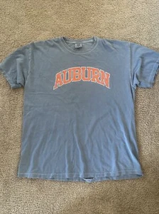 Men’s Auburn T-Shirt Blue/Orange Size XL Soft 100% Cotton - Picture 1 of 2