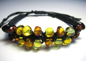 Natural Baltic Amber Bracelet Amulet - Picture 1 of 3