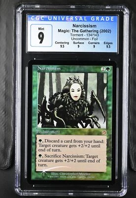 NARCISSISM Torment Foil U CGC 9 Q++ MTG [Nostalgium] - Image 1 of 2