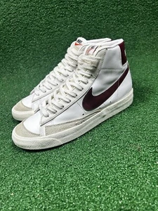 Size 8- Men’s Nike Blazer '77 Vintage Mid White Dark Beetroot - Picture 1 of 11