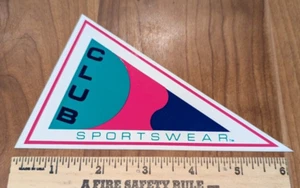 Club Sportswear Clothing Vintage Neon Sticker 6" Triangle Sweet Find! - Picture 1 of 2