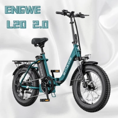 Bicicleta eléctrica ENGWE L20 2.0 plegable motor 750W 52V 28MPH 68 millas de alcance Foto 1 de 4