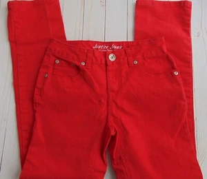 Justice Jeans Girls Size 12R Color Red Simply Low Cotton Blend - Picture 1 of 24