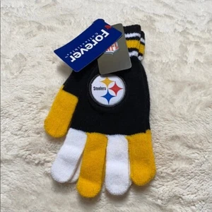 PITTSBURGH STEELERS ADULT KNIT STRETCH FIT GLOVES - Picture 1 of 1