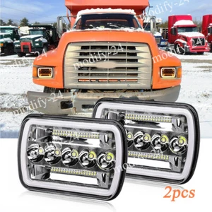 5x7" 7x6" LED Headlight Hi/Lo Sealed Beam DRL Fit Ford F600/700/800 FT900 F-100 - Picture 1 of 13