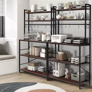 Industrial Living Room Free Standing Utility Organizer Shelf Kitchen Bakers Rack - Picture 1 of 12