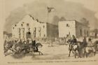 The Alamo San Antonio Texas 1861 vintage print  Fort Lancaster, Fort Brown Texas