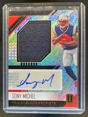 2018 Panini Unparalleled Sony Michel Rookie Jersey Auto RC #RJA-SM Patriots - Image 1 of 2