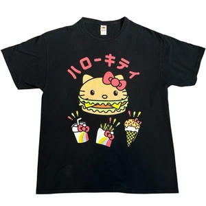 Camiseta Hello Kitty Japonesa Spellout Kawaii Foodie Negra Sanrio Lic.  Mujer L - Imagen 1 de 5