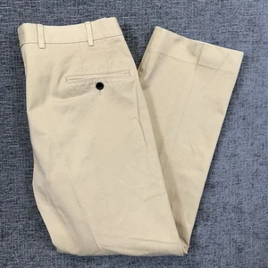 Pantaloni Sid Mashburn uomo 33 beige kaki pantaloni zip mosca pieghe tasche - Foto 1 di 12