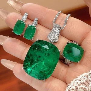 Swarovski Kristall Braut Ehering; Halskette und Ohrring Set - Bild 1 von 5