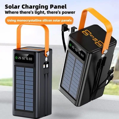 Paquete de 1/2 Banco de Alimentación Portátil 120W 80000mAh Batería de Gran Capacidad Carga Rápida Foto 1 de 4