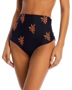 Juan De Dios X7060 Victoria Slip Bikini a Vita Alta Ricamato, Nero, L/6 - Foto 1 di 6