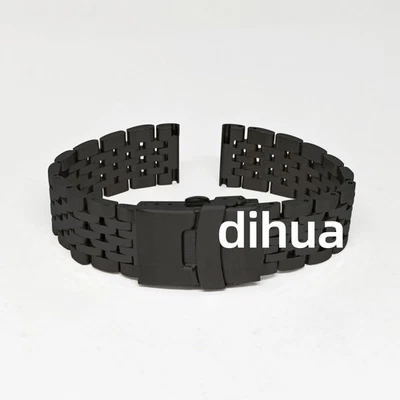 18mm-24mm Premium Rice Bead Metal Bracelet Stainless Steel Watch Band Wristband - Image 1 of 4