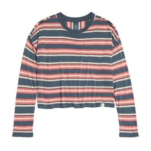 Treasure & Bond Girls Long sleeve Tee in Blue Mirage Coral Stripe SM (7/8) $29 - Picture 1 of 5
