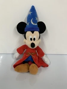 Disney Fantasia Mickey Mouse Plush 10” Wizard Sorcerer Toy Just Play Cuddly - Picture 1 of 8