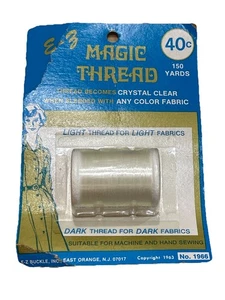 VTG E-Z Buckle Inc Magic Thread 150 yardsInvisible Levitating Sealed NOS 1963 - Picture 1 of 7