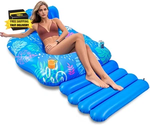 Aufblasbare Poolliege Schwimmer, strapazierfähige Poolschwimmer für Erwachsene mit innovativen - Bild 1 von 7