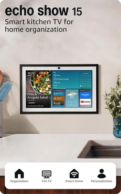 Echo Show 15 (Newest Model), Full HD 15.6" Kitchen Hub for Home Organization, wi - Image 1 of 4