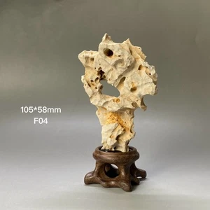 F04 Bonsai Suiseki Natural Taihu Lake scholar Stone decorative rock小赏石 H: 105mm - Picture 1 of 9